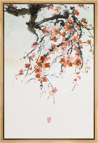 Miniatura 27 de NWT Impresión en lienzo enmarcado para pared, acuarela, grullas, pájaros volando, naturaleza salvaje, ilustraciones de arte moderno decorativo