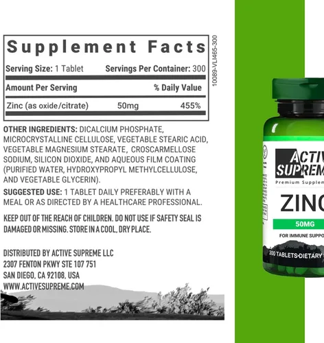 Miniatura 2 de Citrato de zinc de 50 mg - Suplemento para apoyar el sistema inmunológico y la salud reproductiva