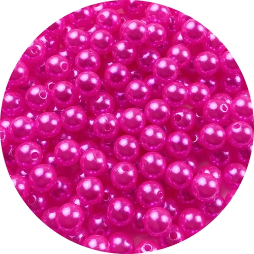 Miniatura 29 de 400 piezas de cuentas de perlas de 8 mm Cuentas de perlas negras redondas con agujeros para manualidades de costura, decoración, pulseras, collares