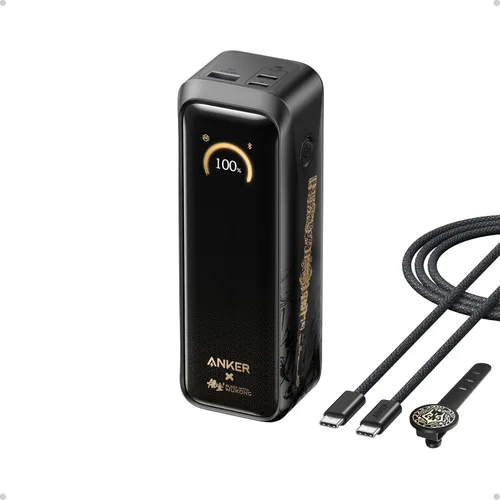 Anker Prime Power Bank Black Myth: Wukong Edition, cargador portátil de 3 puertos de 20,100 mAh con 220 W, alimentación bidireccional, aprobado por