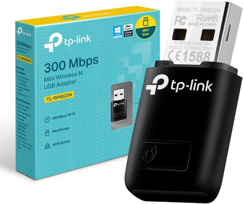 Adaptador USB TP- Link Wireless, Negro