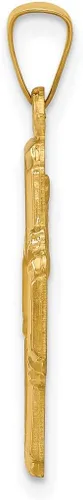 Miniatura 2 de Colgante cruciforme de cruz hueca de cuatro vías en oro real de 14 k