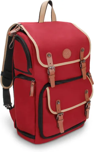 GOgroove - Funda para cámara DSLR de tamaño completo y portátil, con espacio para portátil de 15.6" y almacenamiento de accesorios, soporte para