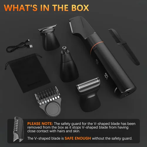 Miniatura 4 de MAXGROOM - Afeitadora de vello corporal para hombre, afeitadora resistente al agua para la ingle, testículos y bolas, kit de aseo eléctrico sin