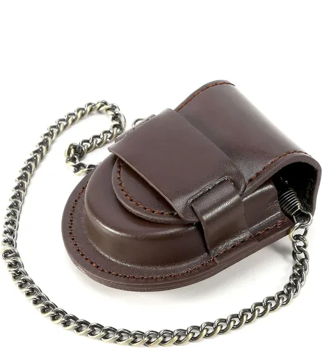 Miniatura 2 de Pocket Watch Leather Case Protector Holder Waist Bag Timepiece General Accessories 47 mm