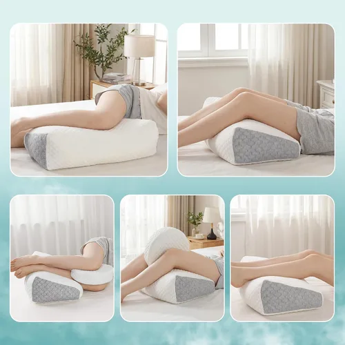 Miniatura 6 de ROYALAY Almohada ajustable para aliviar la ciática para dormir, almohada de espuma viscoelástica para piernas para dolor de cadera mientras duermes