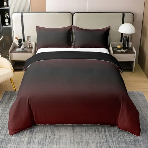 Miniatura 18 de Erosebridal Juego de ropa de cama de 100 % algodón a cuadros para niños y niñas, funda de edredón a cuadros, funda de edredón moderna geométrica