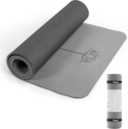 UMINEUX Esterilla de yoga extra gruesa de 1/3 y 2/5 pulgadas antideslizante para mujeres, respetuosa con el medio ambiente, tapete de ejercicio de
