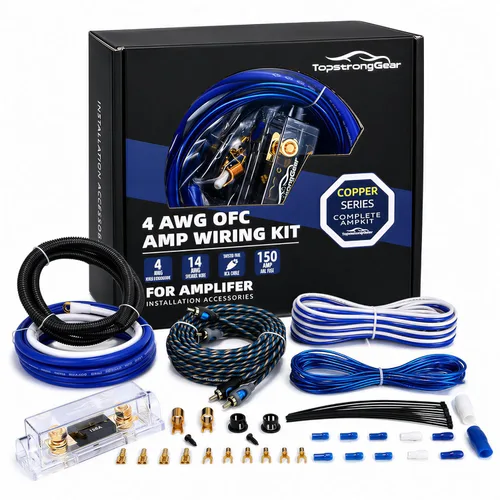 Miniatura 10 de TOPSTRONGGEAR Kit de amplificador 4ga – Kit de cableado de amplificador de calibre 4 AWG para subwoofers de coche, altavoces, sistema de audio, kit