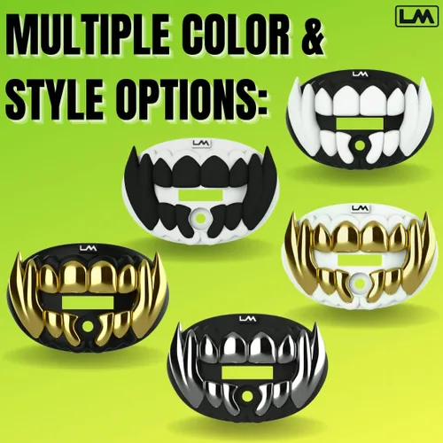 Miniatura 7 de Loudmouth - Protector bucal de fútbol, boquilla de fútbol 3D cromada, se adapta a adultos y jóvenes a partir de 5 años, accesorios protector bucal