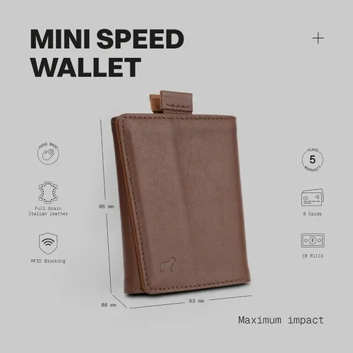 Miniatura 43 de The Frenchie Co. - Wallet Mini - Mini billetera organizadora de tarjetas compacta - Diseño de bolsillo delgado para el transporte diario - Perfil