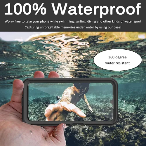 Miniatura 4 de Miimall Funda impermeable compatible con Samsung Galaxy A54 5G, protector de pantalla transparente HD integrado, parachoques completo a prueba