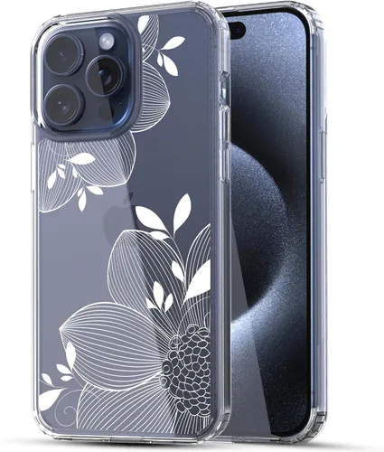 Miniatura 19 de RANZ Funda para iPhone 15, serie antiarañazos, a prueba de golpes, transparente de policarbonato duro + funda protectora de TPU para iPhone 15