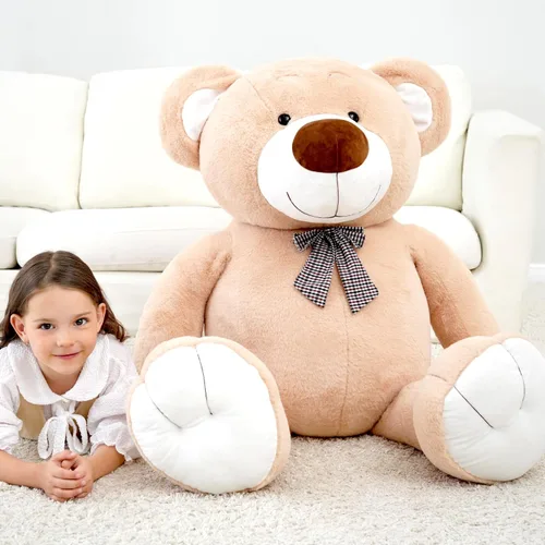 Miniatura 4 de Oso de peluche gigante, juguete de peluche grande, oso de peluche marrón clásico, regalo de cumpleaños de San Valentín para novia, niños y adultos