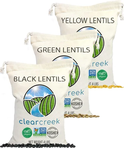 Lentejas rojas cultivadas en el Pacífico Norte, bolsa resellable de 4 libras, sin OGM, kosher, vegano