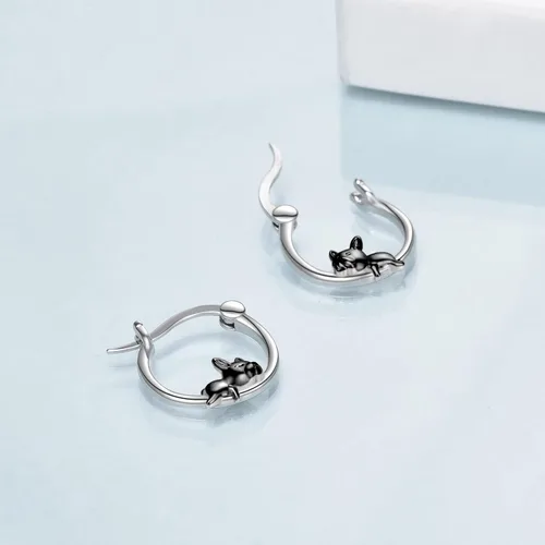 Miniatura 65 de VONALA Bonitos aretes de aro de plata de ley 925, regalos de cumpleaños para mujer