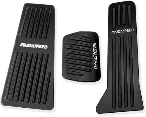 BOYUER Juego de 3 almohadillas antideslizantes para pedal de acelerador de gas de freno de aluminio sin perforaciones para Mazda 2 3 6 CX-3 CX-5