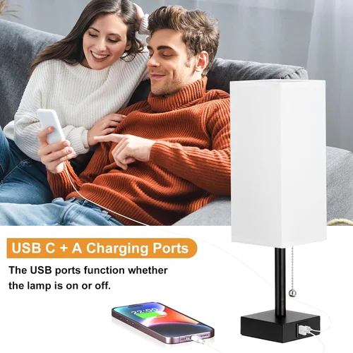 Miniatura 7 de aooshine - Juego de 2 lámparas de mesita de noche - Lámparas pequeñas de dormitorio blancas con 3 temperaturas de color (3000K/5000K/4000K), lámpara