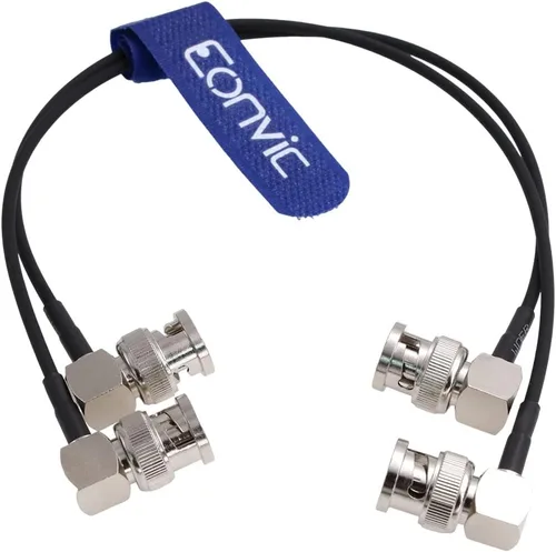 Cable flexible HD SDI en ángulo recto BNC macho para Blackmagic HyperDeck Shuttle y BMCC BMPC Hyperdeck Cámaras RG174 50ohm (1M/39in 2pcs/lote)