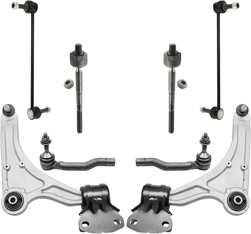 Miniatura 277 de Detroit Axle - Kit de brazos de control de extremo delantero de 8 piezas para Dodge Dakota 00-04, Durango 00-03, 4 brazos de control superior e