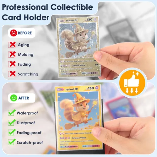 Miniatura 5 de 200 fundas negras para tarjetas, cargadores superiores para tarjetas intercambiables, fundas mate para tarjetas, protectores de tarjetas compatibles