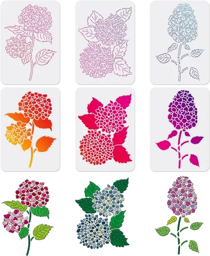 Miniatura 8 de FINGERINSPIRE 9 plantillas de plantillas de animales de 7.9 x 7.9 pulgadas, patrón de pintura de plástico – mono, oso, pájaro, elefante, ciervo