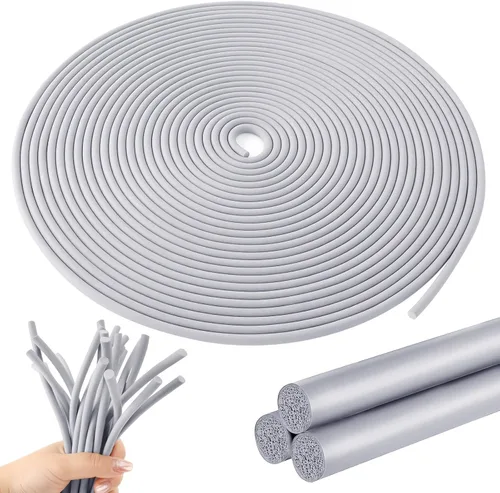 Miniatura 9 de U0U Barra de refuerzo de 1/4 de pulgada, varilla de espuma para calafateo para espacios y relleno de concreto de juntas, sello de tira de clima gris