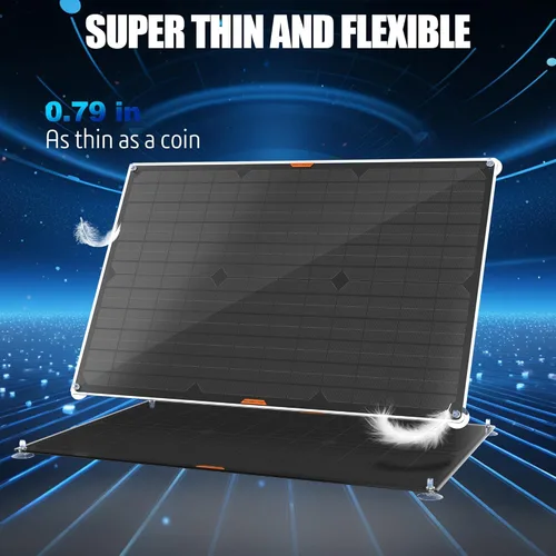 Miniatura 5 de OYMSAE Cargador de batería de coche de panel solar de 20 W 12 V, portátil, impermeable, cargador de batería y mantenedor para automóvil, barco