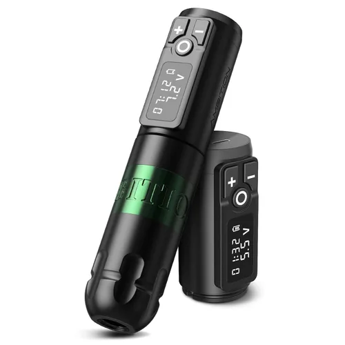 Miniatura 10 de Ambition Soldier - Bolígrafo rotativo de batería para tatuajes con cartucho, máquina de tatuaje con motor sin núcleo de 2400 mAh, fuente