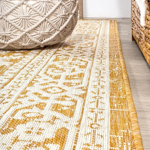 Miniatura 35 de Eyely BMS101D-28 - Alfombra de pasillo con textura de medallón de Santa Mónica Slesi, para interiores y exteriores, estilo costero, bohemio, Gris