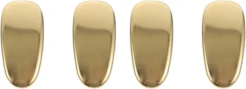 MILISTEN 4 almohadillas de nariz para lentes doradas, almohadillas de nariz con tornillo, almohadillas de nariz para gafas de titanio, reemplazo de