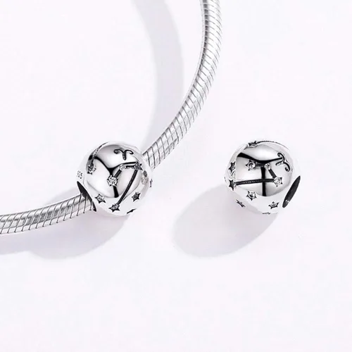 Miniatura 4 de Abalorio de constelación de plata de ley 925 con piedra natal para pulsera Pandora, regalo para aniversario, cumpleaños, Navidad