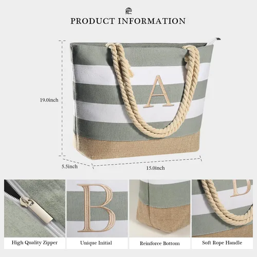 Miniatura 26 de YOOLIFE Beach Bags for Women - Travel Canvas Beach Tote, Pool Waterproof Bag, Travel Essentials, Gifts for Women Birthday