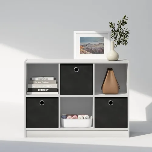 Miniatura 5 de Furinno Organizadores y almacenamiento de armario cúbicos, organizador de armario de 6 cubos con contenedores, almacenamiento de estante abierto