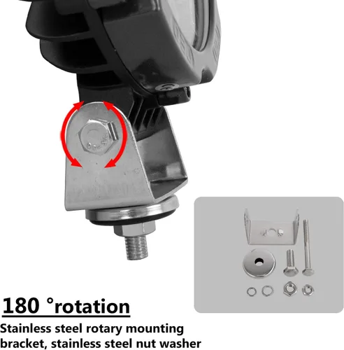 Miniatura 4 de AUXTINGS 2 piezas 7 pulgadas 36 W inundación Led barra de luz fuera de carretera lámpara de conducción para Jeep ATV SUV mina barco fuera