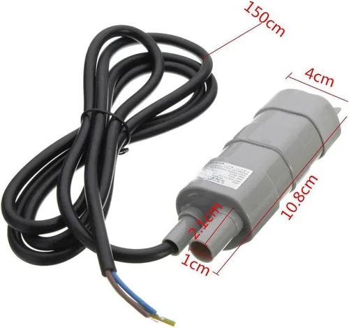 Miniatura 3 de JT-500 DC 12V Bomba de agua sumergible - 5M de cabeza alta 600L/H (10L/min) para acuario/estanque/fuente, motor ajustable de 6-15V