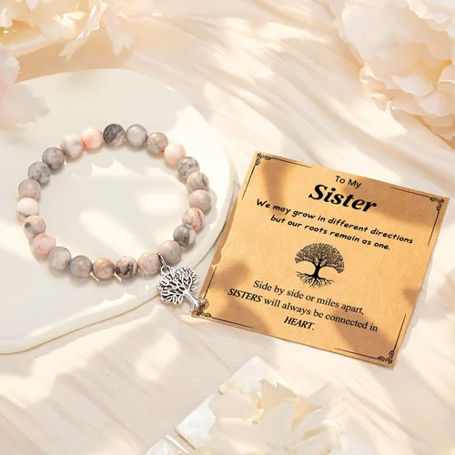 Miniatura 5 de UPROMI Regalos para hermana maestra, pulsera del árbol de la vida para mujer