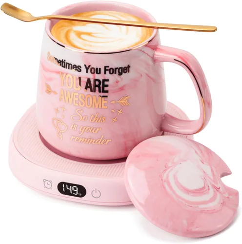 Juego de tazas de café con 4 ajustes de temperatura, apagado automático de 8 horas