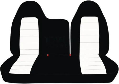 Miniatura 24 de Totally Covers Compatible con fundas de asiento de camión de dos tonos 1997-1998 Ford F-150 F-250 (banco dividido delantero 40/60) sin