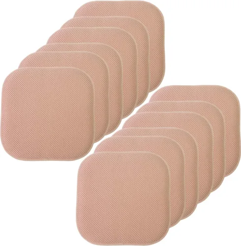Miniatura 20 de Sweet Home Collection Cojines de espuma viscoelástica para silla, antideslizantes, diseño de panal de abeja, 16 x 16 pulgadas, paquete de 2