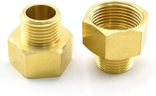 Miniatura 7 de Adaptador de montaje de tubería de latón 1/2 "NPT macho a 3/4 "NPT conector reductor hembra, 2 piezas
