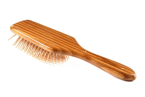 Miniatura 4 de Bass Cepillos Cepillo para peinar y desenredar Pin de nailon de grado profesional Mango de bambú puro Paleta pequeña Acabado sólido Modo