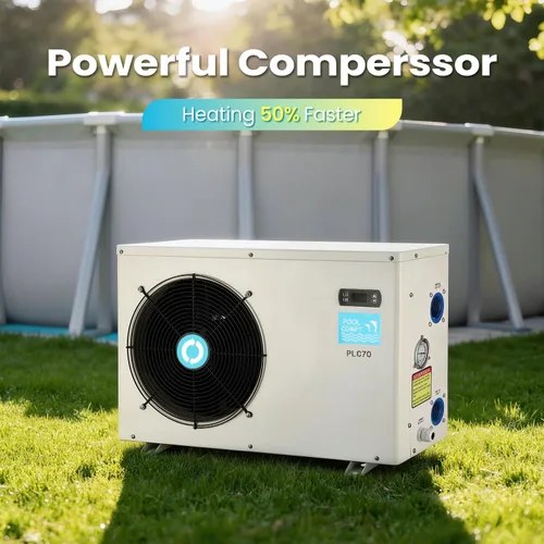 Miniatura 5 de POOLCOMFT 22462 BTU - Bombas de calor para piscina, calentador eléctrico de piscina para piscinas sobre el suelo y enterradas de 7000 galones