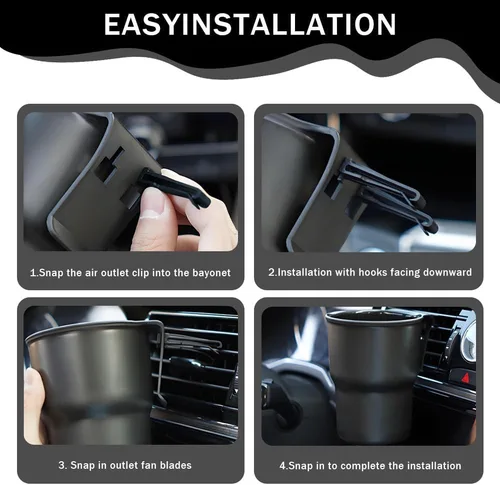 Miniatura 6 de Gancho para portavasos de automóvil, expansor de portavasos de automóvil, contenedor de botella de bebida para vehículo con clips de ventilación