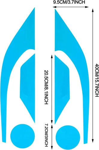 Miniatura 2 de TOMALL 3 pares de vinilos para luz antiniebla para faros delanteros laterales para Honda Civic 2016-2021, calcomanías autoadhesivas de vinilo