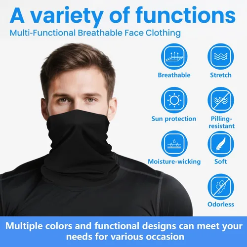Miniatura 8 de 12 polainas refrescantes para el cuello para hombres y mujeres, transpirables, protección solar, bandanas para el cuello