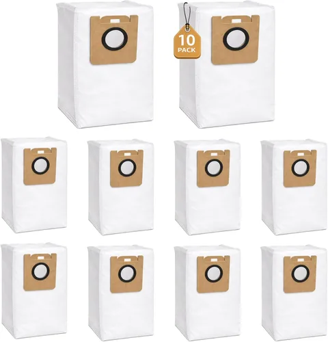 Paquete de 10 bolsas de vacío D10 Plus de 4 litros compatibles con robot aspirador Dreame D10 Plus (RLS3D), 10 bolsas de vacío desechables de