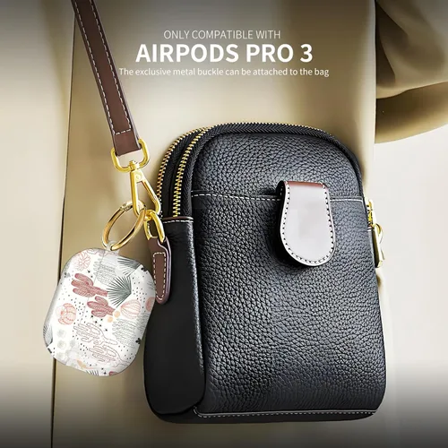 Miniatura 3 de Compatible con AirPod Pro 3 (2025), bonita funda para mujeres y hombres, protección completa, a prueba de golpes, con llavero, accesorios de funda