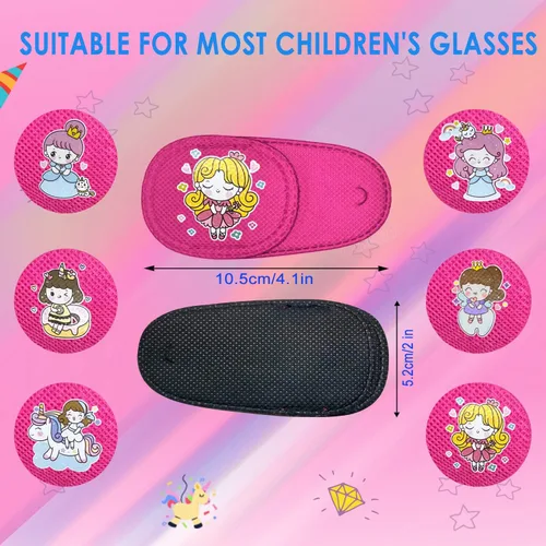Miniatura 2 de WSHSTS 6 parches de ojos para niños, niñas, niños, parche colorido suave para ojos, parches para ojos perezosos, ojos izquierdo o derecho