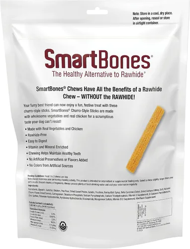 Miniatura 2 de SmartBones Palitos estilo Churro, 14 unidades, hechos con pollo real, masticables sin cuero crudo para perros